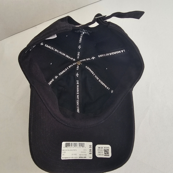 adidas Originals Black Multicolor Trefoil Strapback Hat Adjustable One Size - Picture 5 of 8